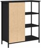 Sideboard, Kommode Schwarz Eichen-Optik 70 x 30 x 80 cm j2790p Bild 4