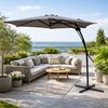 Easy Push-Up Sonnenschirm Gartenschirm Ampelschirm Anthrazit Ø3,50m Bild 2