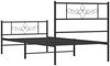 vidaXL Bettgestell mit Kopf- und Fußteil, Metall schwarz, 75x190 cm Bild 4