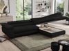 Mks Möbel 'Pedro L-Form' Ecksofa mit Schlaffunktion, verstellbaren Kopfstützen & Bettkasten, Schwarz, Boucle, mit Topper, rechts Bild 4