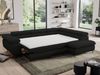 Mks Möbel 'Pedro L-Form' Ecksofa mit Schlaffunktion, verstellbaren Kopfstützen & Bettkasten, Schwarz, Boucle, mit Topper, rechts Bild 5