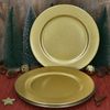6x Platzteller Gold Glitzer Ø33cm Dekoteller leicht Kunststoff Weihnachten Bild 3