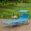 SoBuy OGS48-B Sonnenliege, Textilgewebe, Lackiert, Blau, 198 x 31 x 62 cm Bild 2