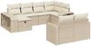 vidaXL 10-tlg. Garten-Sofagarnitur mit Kissen Beige Poly Rattan 3266238 Bild 2