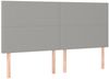 vidaXL Boxspringbett mit Matratze Stoff Hellgrau 180x200 cm, Härtegrad: H2 [3137013] Bild 5