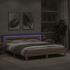 vidaXL Bettgestell mit Kopfteil und LED-Beleuchtung Sonoma-Eiche 3207534 Bild 4