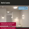 Paulmann 71078 LED Deckenleuchte Luena 25cm Glas Chrom 3000K IP44 Bild 2