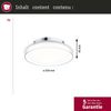 Paulmann 71078 LED Deckenleuchte Luena 25cm Glas Chrom 3000K IP44 Bild 5