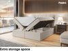 MEBLINI Boxspringbett NILS 180x220 cm mit Bettkasten - H4/Beige Webstoff Polsterbett - Doppelbett mit Topper & Bonellfederkern-Matratze Bild 5