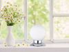 2er SET LED Tischlampen Chrom Glasschirm Weiß, Touchdimmer, Höhe 13cm Bild 4
