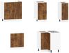 vidaXL 11-tlg. Küchenschrank-Set Porto Räuchereiche Holzwerkstoff 3314966 Bild 4