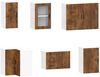 vidaXL 11-tlg. Küchenschrank-Set Porto Räuchereiche Holzwerkstoff 3314966 Bild 5