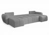 AX LIVING Malatya U Couch mit Schlaffunktion Ecksofa Hellgrau 311 cm Bild 5