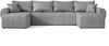 AX LIVING Malatya U Couch mit Schlaffunktion Ecksofa Hellgrau 311 cm Bild 3