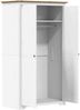 vidaXL Kleiderschrank BODO Weiß und Braun 99x53,5x173 cm Kiefernholz 355060 Bild 4