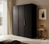 Selsey 'Frame' Kleiderschrank 3-türig mit 2 Kleiderstangen, schwarz 200 x 150 x 57 cm Bild 3