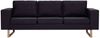 vidaXL 3-Sitzer-Sofa Stoff Schwarz [281390] Bild 3