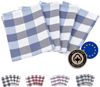 Zestri Geschirrtuch 4er-Set kariert aus 100% Baumwolle, (4 Stück), mit Aufhänger - Geschirrtücher für Küche - saugstark Bild 2