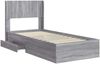 vidaXL Bettgestell mit Stauraum und Kopfteil Grau Sonoma 90 x 200 cm 3414512 Bild 5