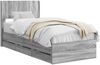 vidaXL Bettgestell mit Stauraum und Kopfteil Grau Sonoma 90 x 200 cm 3414512 Bild 2