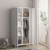 Kleiderschrank Seinäjoki 180x76x50 cm Weiß [en. casa] Bild 2