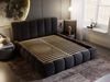 GRAINGOLD Cloud Bett 200x200, Polsterbett ohne Bettkasten, Velvet-Stoff, mit Lattenrost, Anthrazit Bild 5
