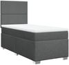 vidaXL Boxspringbett mit Matratze Dunkelgrau 90x200 cm Stoff 3290365 Bild 2
