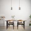 Brilliant Weald Pendelleuchte 20cm schwarz/rauch/holz Metall/Glas/Holz 1x A60, E27, 40 W, Geeignet für Normallampe (nicht enthalten) Bild 5