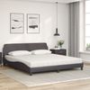 vidaXL Bett mit Matratze "Dover" Grau 180x200 cm Kunstleder 3208460 Bild 3