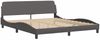vidaXL Bett mit Matratze "Dover" Grau 180x200 cm Kunstleder 3208460 Bild 4