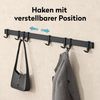 doporro Garderobenleiste Kleiderhaken 4/6/8 Verschiebbare Alu-Wandhaken selbstklebend Stalo-12 (8 St), 4 Verschiebbare Wandhaken aus Alu Bild 2