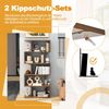 Bücherregal aus Holz mit 5 Ebenen & Kippschutz Freistehender Raumteiler Standregal Vintagebraun Bild 4
