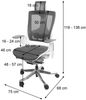 MERRYFAIR Wau 2, Drehstuhl, Polster/Netz, ergonomisch ~ weiß-grau Bild 3