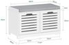 SoBuy FSR23-II-W Schuhbank, MDF, Lackiert, Weiß, 71 x 43 x 35 cm Bild 3