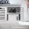 SoBuy FSR23-II-W Schuhbank, MDF, Lackiert, Weiß, 71 x 43 x 35 cm Bild 5