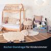 KHG Bücher-Standregal grau für Kinder mit 3 offenen Fächern, freistehendes Kinderregal für Bücher und Spielzeug - 64 x 59 x 53 cm Bild 3