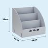 KHG Bücher-Standregal grau für Kinder mit 3 offenen Fächern, freistehendes Kinderregal für Bücher und Spielzeug - 64 x 59 x 53 cm Bild 5