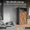 STEELSØN 'Keid' Kaminholzregal 140x90x42,5 cm, Brennholz Regal für innen/außen, rostfrei & wetterfest, stabil aus Metall, anthrazit Bild 4