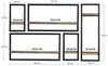 Wandregal-Set 5-teilig Riverboat 120 x 25 x 75 cm Bild 5