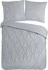 Pure Microfaser Bettwäsche 155 X 220 cm + 1- 80 X 80 cm Elegance luxury stitching pleats grau Bild 4
