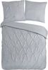 Pure Microfaser Bettwäsche 155 X 220 cm + 1- 80 X 80 cm Elegance luxury stitching pleats grau Bild 5