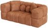 Sofa Designersofa VEGA 2-Sitzer in Stoff Egon Rostbraun Bild 2