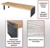 Lowboard HWC-L75, TV-Rack Fernsehtisch TV-Tisch, Industrial Massiv-Holz MVG-zertifiziert 40x200x60cm, natur Bild 2