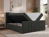 Boxspringbett INERO DUO, Doppelbett mit Multipocket-Matratze H3, Boxspringbett mit Stauraum, gestepptes Kopfteil - 160x200 - Dunkelgrau Stukture - Topper T25 Bild 4