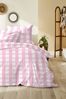 Westminster Feinbiber Bettwäsche 155x220 Karo kariert weiß rosa 173097-44 Bild 3