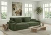 Big-Sofa 290 cm breit Federkern Polsterung Lounge Couch extratief in Cord Grün Bild 2