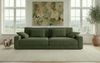 Big-Sofa 290 cm breit Federkern Polsterung Lounge Couch extratief in Cord Grün Bild 3