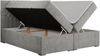 Boxspringbett mit 2 Bettkästen, Matratze und Topper - PERA - 160x200cm - Hellgrau Stoff - H3 Bild 4