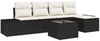 vidaXL Sofa Set mit Kissen 6 pcs Schwarz Poly Rattan 3347027 Bild 2