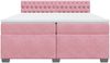vidaXL Boxspringbett mit Matratze Rosa 200x200 cm Samt 3286413 Bild 4